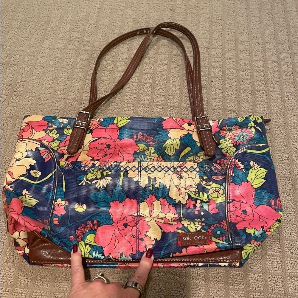 Sakroots Multicolor Floral Canvas Tote - Picture 4 of 10